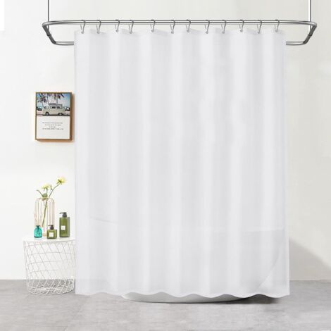 Rideau de douche 180 x 200 cm, rideau de bain en tissu imperméable avec 12 crochets antirouille, rideau de douche en polyester résistant à la moisissure, rideau de baignoire, rideau de salle de bain l (1/5)