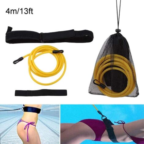 Ceinture de natation, entraîneur de natation, attache d'entraînement de natation Ligne de résistance stationnaire Ceinture de natation de piscine Ceinture de natation Bande de résistance de natation d (1/5)