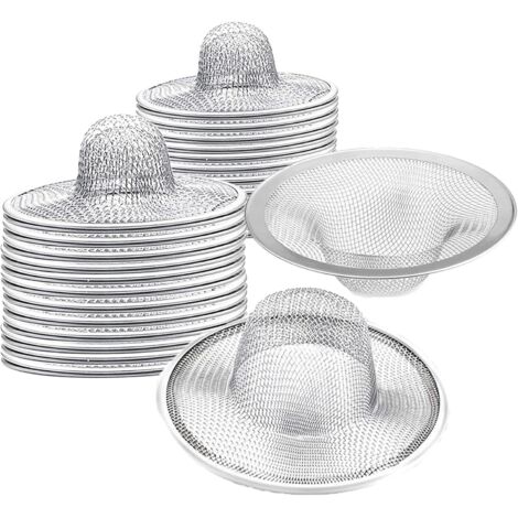 40 pcs Heavy Duty Acier Inoxydable Slop Panier Filtre Piège, 2.75" Top / 1" Maille Métal Évier Passoire, Parfait pour Cuisine Évier/Salle De Bains Baignoire Lavabo Siphon De Sol Balcon Trou De Vidange (1/5)