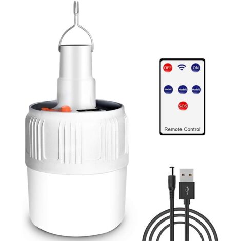 Lanterne de camping à LED Lampe de secours portable IP45 Batterie étanche à la pluie Lampe de poche à suspension à énergie solaire Pêche Randonnée Kit de survie en plein air Blackout (Orange) (1/5)