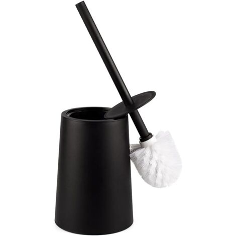 Brosse de toilette, brosse de toilette avec support, brosse de toilette noire en plastique de conception de brosse de toilette pour salle de bain (1/5)