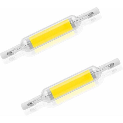 Pack de 2 Ampoules LED R7S 10W 78mm Dimmable Blanc Froid 6000-6500K 100W Halogène J78 Remplacement Double Extrémité R7S Base Tube 360 Angle de faisceau Économie d'énergie. (1/5)