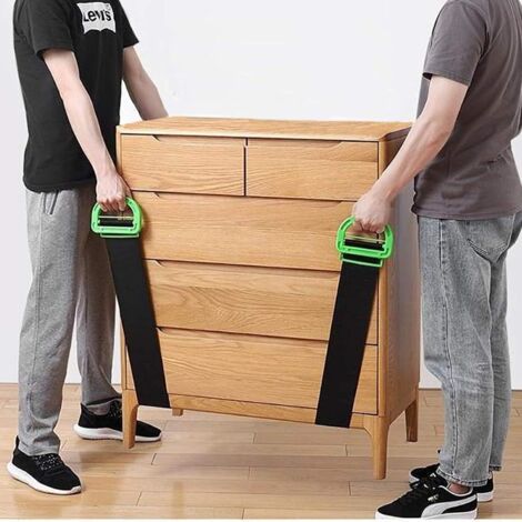 Sangles mobiles de levage réglables – Lot de 2 sangles mobiles pour meubles, boîtes, matelas, matériaux de construction et lourds, supporte jusqu'à 600 kg. (1/5)