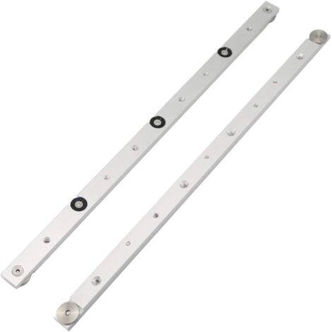 Barre à onglets en aluminium, outil à onglets en bois pour barre de scie à rail en T, outil de serrage de rail à fente droite pour scie à table (450 mm) (1/5)