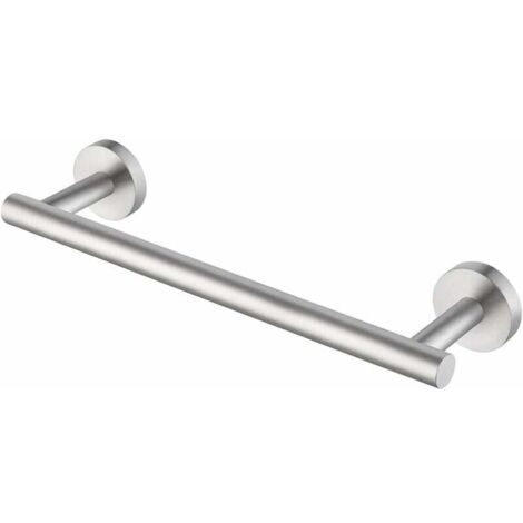 Porte-serviettes de salle de bain Organisateur de cuisine mural Porte-serviettes de cuisine Porte-serviettes mural 30cm Acier inoxydable SUS304 Finition brossée - Argent (1/5)
