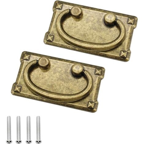 2 pièces R & eacute tro bronze armoire tiroir poignées meubles de cuisine boutons pour armoire tiroirs commode armoire apothicaire cabinet (1/5)