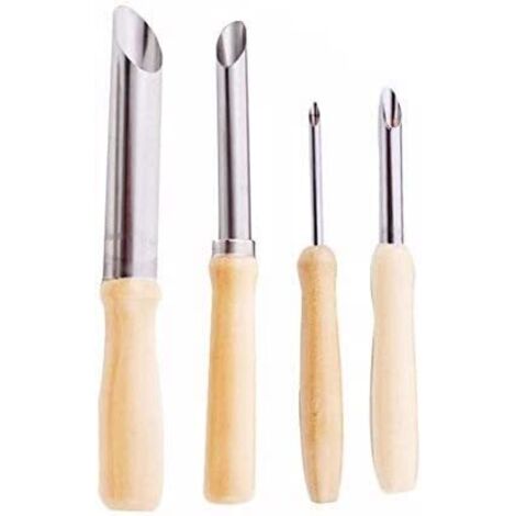 Outils Perforatrice Demi Ronde pour Poterie Céramique Modelage Sculpture Gravure Argile Ciseaux Couteau, Lot de 4 (1/5)
