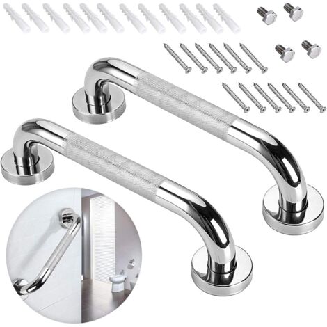 2 pièces en acier inoxydable barre d'appui barre d'appui poignée de salle de bain antidérapante (270mm) (1/5)