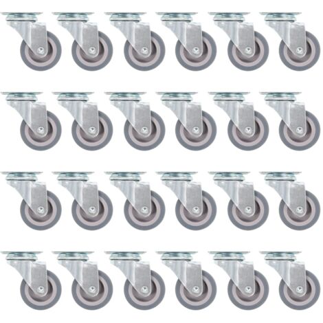 24 pcs Roulettes pivotantes 50 mm Roulettes Meuble Roulettes de Transport BZREH6549658 (1/5)