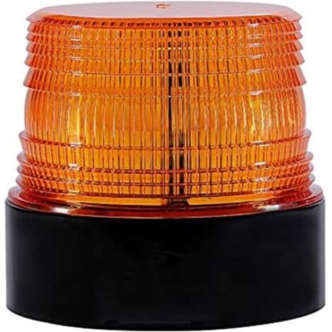 12V Ambre LED Balise sans fil Lumière stroboscopique Lumières clignotantes magnétiques Lumières de balise d'urgence automobile Rechargeable (1/5)