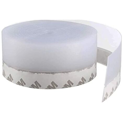 Bande d'Etanchéité en Silicone, Auto-adhésive Porte Bas Joint Strip Porte Coupe-Bise joint de fond de porte Imperméable Coupe-vent Anti-poussière 35mm10m (1/5)