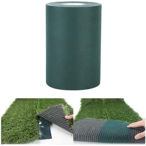 Bande Adhésive De Gazon De Bande De Gazon Synthétique De 150mm De 10m De Ruban Adhésif De Bande d'herbe De Tapis d'herbe (2 Couleurs)(Vert) (1/5)