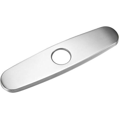Couvercle de trou plaque de pont écusson pour robinet d'évier de salle de bain ou de cuisine mitigeur monotrou, 10 pouces en acier inoxydable noir WF 4102R (1/5)