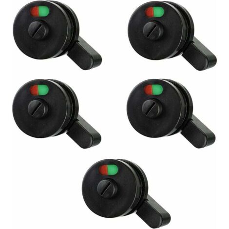 Cloison Indiquant La Serrure De Porte Indicateur De Confidentialité Serrure De Porte De Toilette pour Salle De Bain Toilettes Toilettes Publiques Porte De SéParation , 5Pcs Noir (1/5)