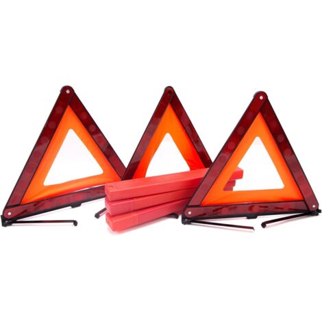 Triangle de signalisation triple Triangle de signalisation d'urgence (1/5)