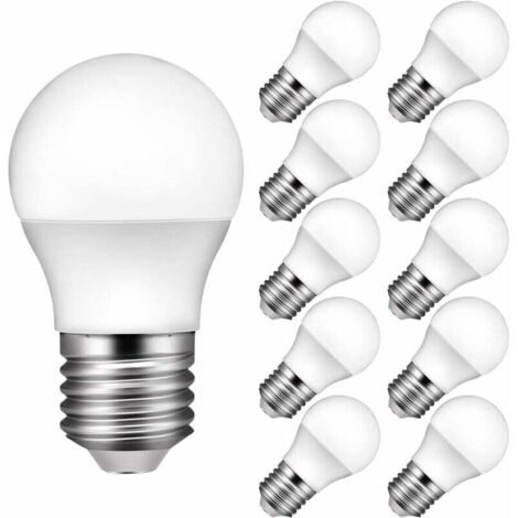 Ampoule LED E27, 6500K Blanc Froid, 3W équivalent 30W, 300LM, Lot de 10 (1/4)