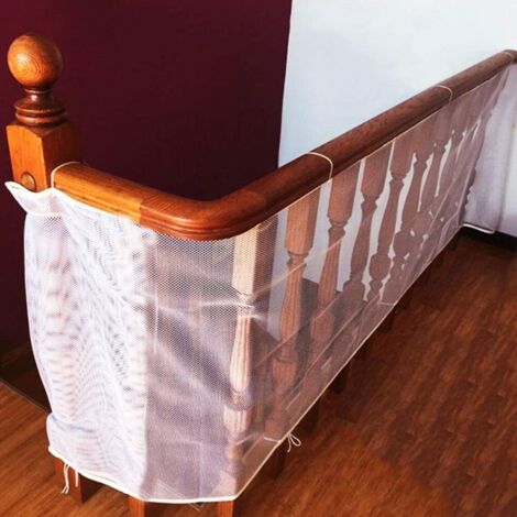 W-1583 Filet de sécurité pour balcon de 3 mètres pour bébé et enfant, filet de sécurité pour balcon et escalier de 300 80 cm, solide, étanche et réglable (1/5)