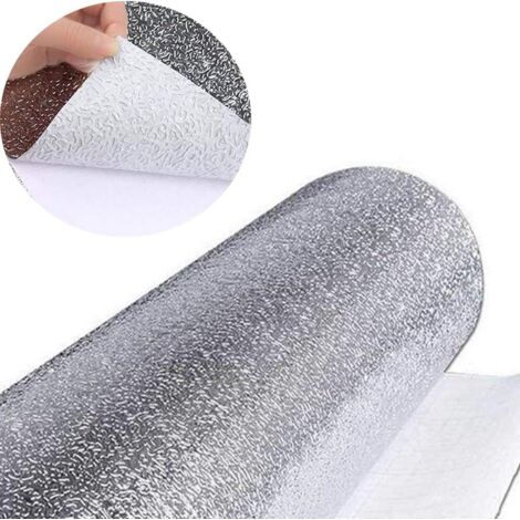 Feuille d'argent papier-cuisine autocollants auto-adhésifs cuisine feuille d'aluminium autocollants huile preuve étanche cuisinière autocollant (30 cm x 5 m)-Fei Yu (1/5)