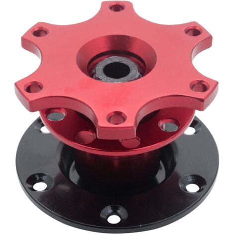 Hub Boss Volant Quick Release Universal Race/Rally/Motorsport (Rouge) (1/4)