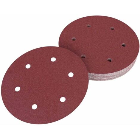 225mm Disque de Ponçage, 30 Pcs Disque Abrasif Circulaire, 6 trous PapierAbrasif Ponceuse, Papier Abrasif pour Ponceuse à Sec Ponceuse Girafe(120 Grain) (1/5)