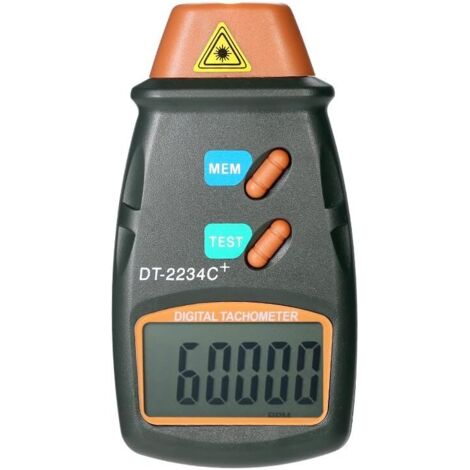 Tachymètre laser numérique portable Gamme de tachymètre sans contact 2.5RPM-99.999RPM 3 Pcs Band LCD Display (1/5)