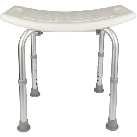 Tabouret de douche Chaise de douche 43-60,5 cm Hauteur réglable Siège de bain antidérapant Aide à la douche Siège de douche en aluminium et plastique pour personnes âgées et femmes enceintes (1/5)