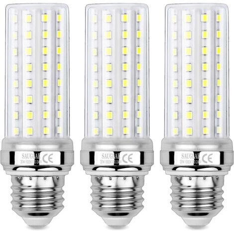 Lot de 3 ampoules LED maïs 20 W, équivalent 150 W, blanc froid 6000 K, ampoules à vis Edison E27 (1/5)