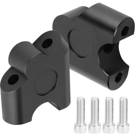 2 pièces 22mm guidon Riser universel moto guidon poignées guidon queue pince course montage adaptateur (noir) (1/5)