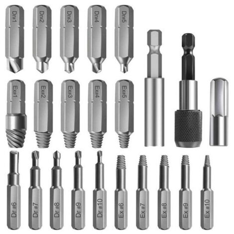 Kit d'extracteur à vis endommagé, enlevez facilement des vis strillées et cassées (1/5)