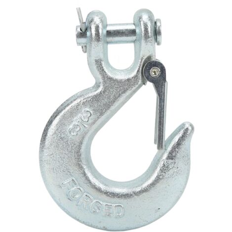 Crochet de treuil, 3/8" Remorque U-Hook Treuil 1" Large Ouverture 18 000 lb Charge avec Verrouillage de Sécurité Crochet Glissant Crochet de Levage (1/5)