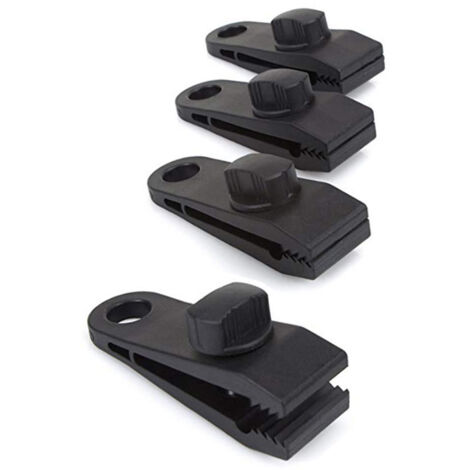 Plan Clip, Clip de fixation Tendeur Support pour bâche Toile de tente Lot de 8 pièces, Noir, 82 x 26 mm (1/5)