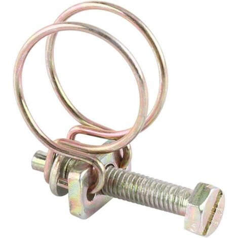 10 pièces colliers de serrage doubles colliers de serrage réglables colliers de serrage collier de serrage de tuyau d'eau collier de serrage en acier inoxydable (25mm (21-25)) (1/3)