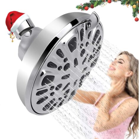 Pommeau de douche - Pommeau de douche pressurisé pour salle de bain à économie d'eau - 9 modes de douche à pression d'eau réglable - Accessoires de douche fixes (casque) (1/5)