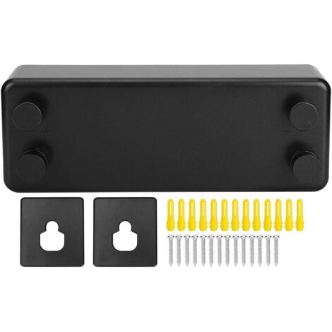 Corde à linge, ensemble de corde à linge murale rétractable avec corde double pour intérieur et extérieur, 24 x 8,7 x 7,8 cm (noir) (1/5)