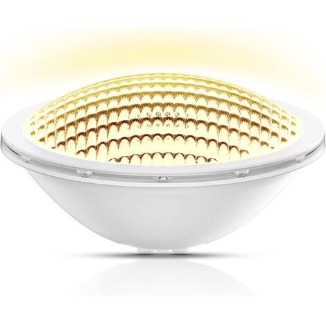 Ampoule Spot Piscine LED PAR56 18W, IP68 étanche submersible, 1440lm, angle 120°, 12V DC/AC, 3000K blanc chaud [Classe énergétique A+] (1/5)