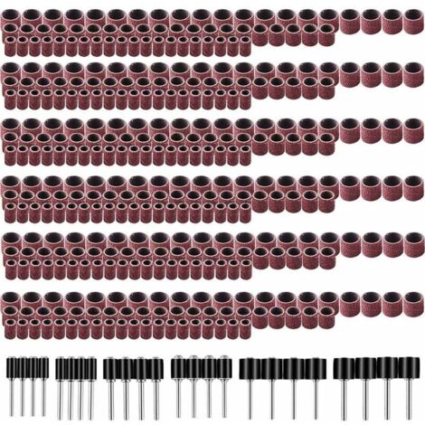 Tambour de ponçage avec 360 bandes abrasives et 24 mandrins de tambour pour outils rotatifs Dremel (1/5)