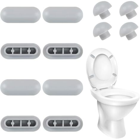 Caoutchoucs de siège de Toilette,lunette wc,tampon en caoutchouc pour couvercle de toilette et siège de toilette (100) (1/5)