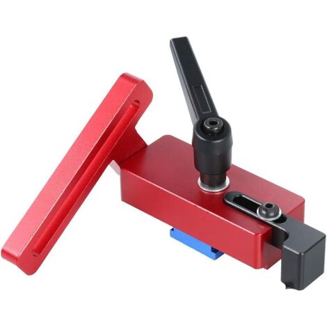 T-tracks 45 butée de piste de menuiserie en bois en alliage d'aluminium avec glissière, butée de glissière de banc de travail du bois (1/5)