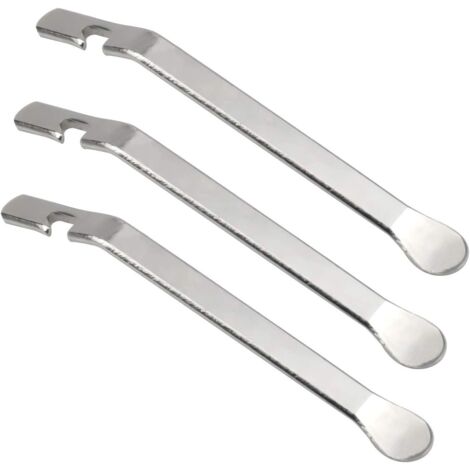 AIDUCHO 3pcs Démonte Pneu De Vélo Métal, Acier Inoxydable Levier Démonte Pneu Pelle, Demonte-Pneus, Tyre Levers Bicycliste Outil De Réparation Pour Retirer Le Pneus De Vélo, Pneu De Vélo Outils (1/6)