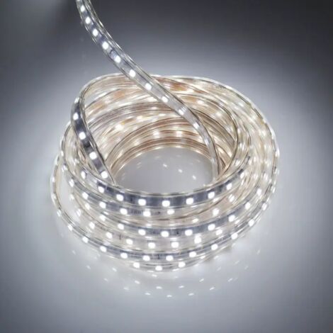 Ruban Led 7 Metres Avec Prise Européenne Ip65 Étanche Bande Led, 220v Bandeau Led, Blanc Froid