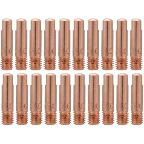 – Lot de 20 pointes de tube en cuivre pour torche de soudage 15AK MIG MAG – Résistantes à la chaleur – Longue durée de vie – 0.8 mm - 20Pcs (1/5)