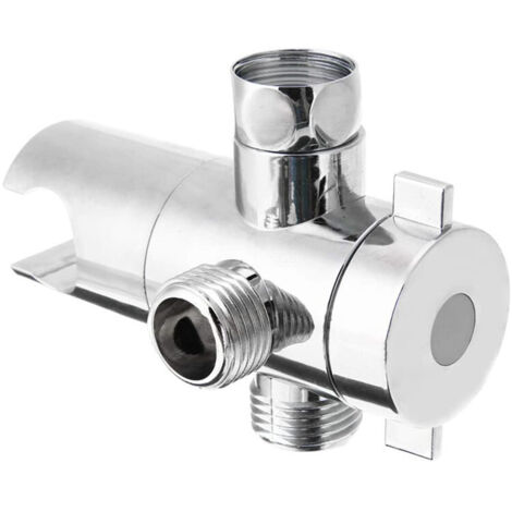 Inverseur de pommeau de douche à 3 voies ABS, support de montage de pommeau de douche, valve de montage de bras de pulvérisation (1/5)