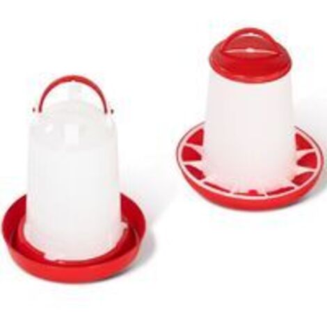 Lot mangeoire 2.5 KG et abreuvoir 2.5L pour poules et volailles (1/5)