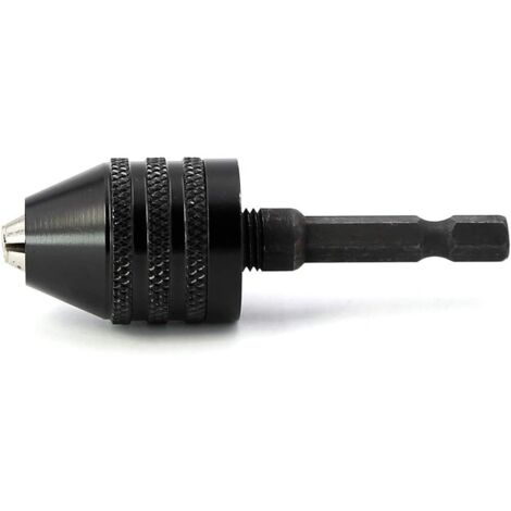 AIDUCHO 0,6 À 8 Mm Serrage Rapide Tournevis À Mandrin Clé À Percussion Mandrin Perceuse À Déverrouillage Rapide Adaptateur De Foret 1/4 "Mandrin À Arbre Hexagonal J00501 (1/4)