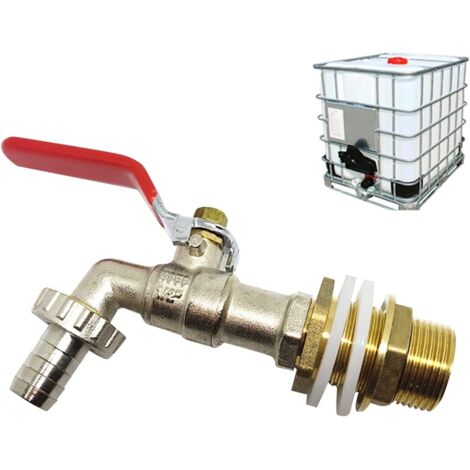 Robinet de réservoir 1000L, robinet d'eau de pluie 1/2 "(13mm) adaptateur de réservoir, adaptateur de réservoir (1PCS) (1/5)