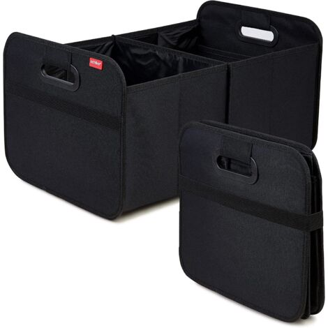 Boîte pliante pour voiture, sac de coffre pliable, sac à provisions, organisateur de coffre, de voiture, panier pliable, sac de coffre, de rangement, boîte, Noir, 50 cm x 32 cm x 27 cm (1/5)