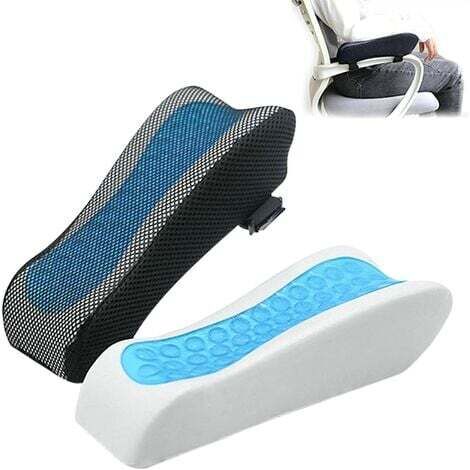 Coussins d'accoudoir pour coussins de chaise de jeu de bureau avec soulagement des coudes en mousse à mémoire de gel de refroidissement (1/5)