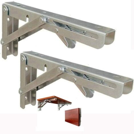 Étagères Pliables En Acier Inoxydable 304, Max 80 Kg, Pour Bateau, Banc, Étagère De Table, Support Pour Bateau, Camping-Car, Caravane(1 Paire-12"30cm) (1/10)