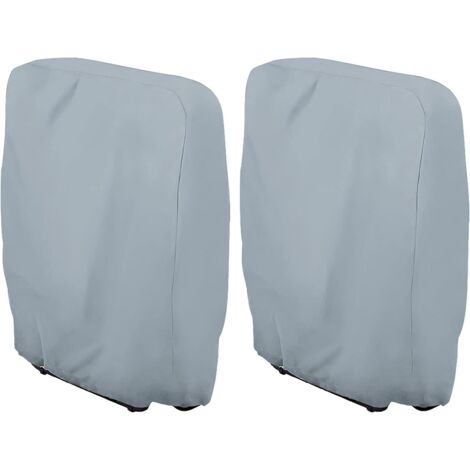 Housse De Protection Pour Chaise Longue Pliante, 2 Pièces Housse Transat Jardin Anti-Poussière, Imperméable, Anti-Uv, Housse Relax Jardin 210d Oxford Pour Fauteuil Relax, W71×H110cm (Gris) (1/5)