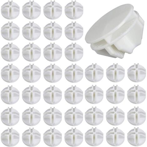 40pcs Fils Cube Plastique ABS Connecteur Cube de Rangement Blanc Raccord Meuble de Rangement Raccord Meuble de Rangement Cube de Fil Modulaire Cube en Grille pour Étagère Casier de Rangement (1/5)